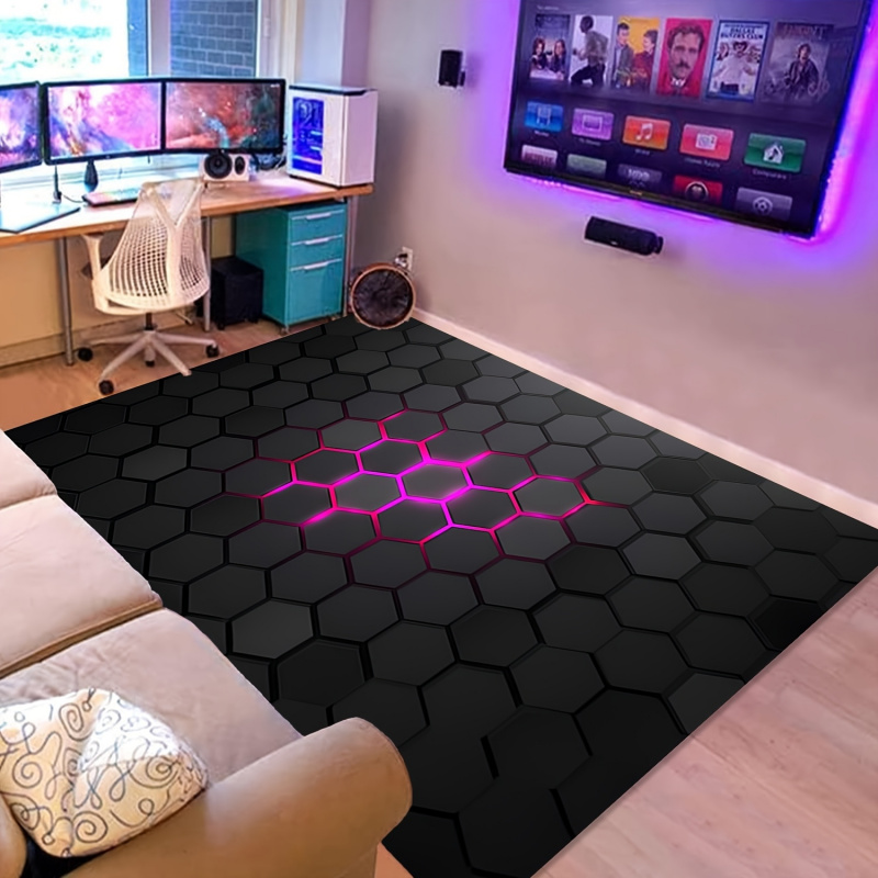 Office Tech Room - VIKAMA Tech-Style Carpet: Anti-Slip, Noise-Reducing Floor