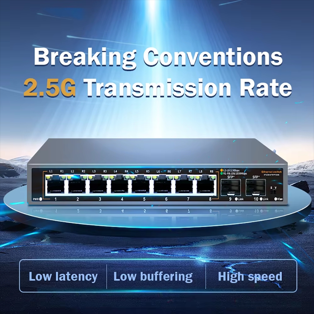 Ethernet Switch 8 Port - 2.5G Network Switch 8 Port with