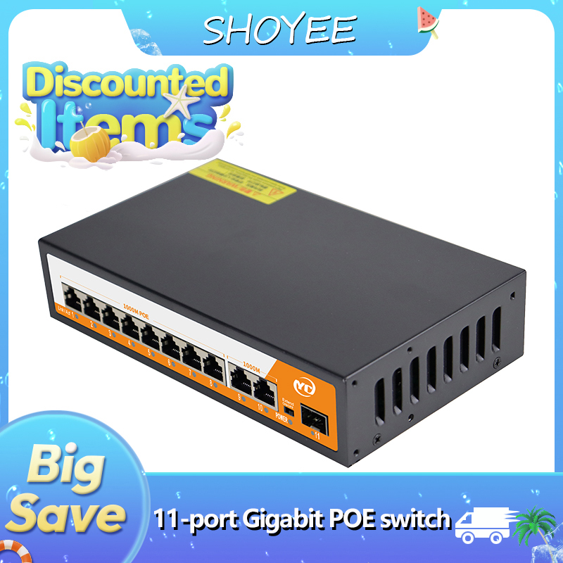 Ethernet Switch 8 Port - New 11-Port Gigabit POE RJ45 SPF