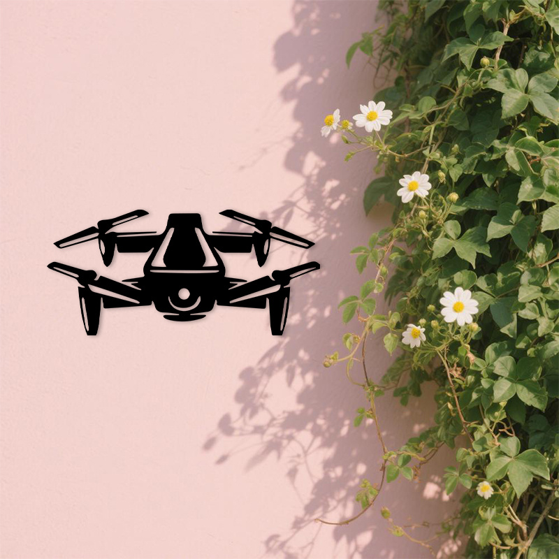 Drone Silhouette Metal Wall Ar - Tech Office Wall Decor 리뷰 및 가격