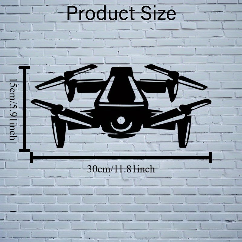 Drone Silhouette Metal Wall Ar - Tech Office Wall Decor 리뷰 및 가격