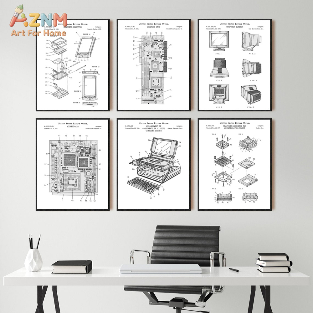 AZNM Computer Motherboard Pate - Tech Office Wall Decor 리뷰 및 가격