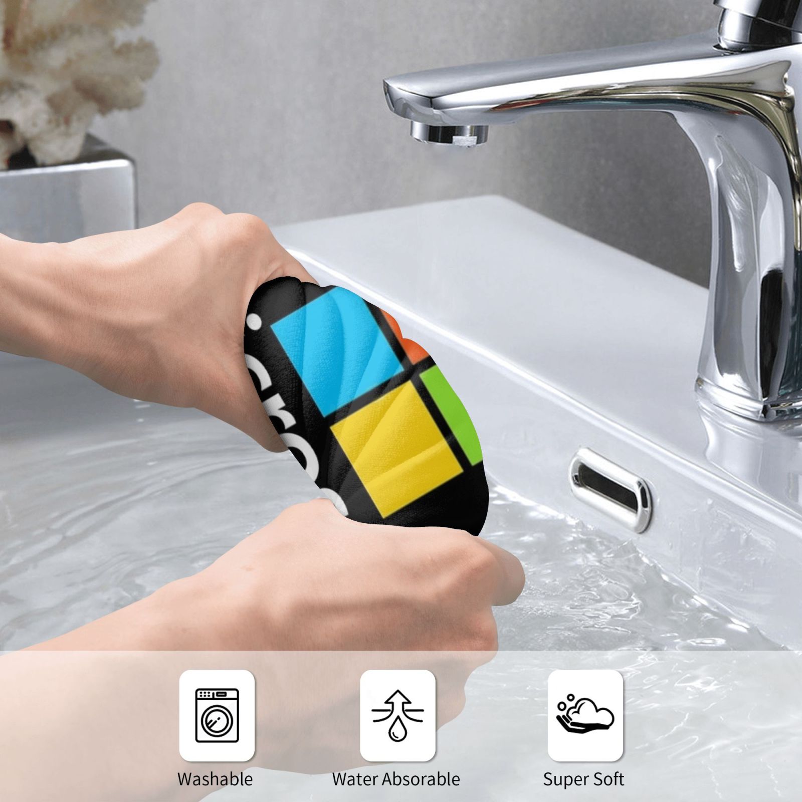 Microsoft Type Bath Towel Beac - Office Tech Logo 리뷰 및 가격
