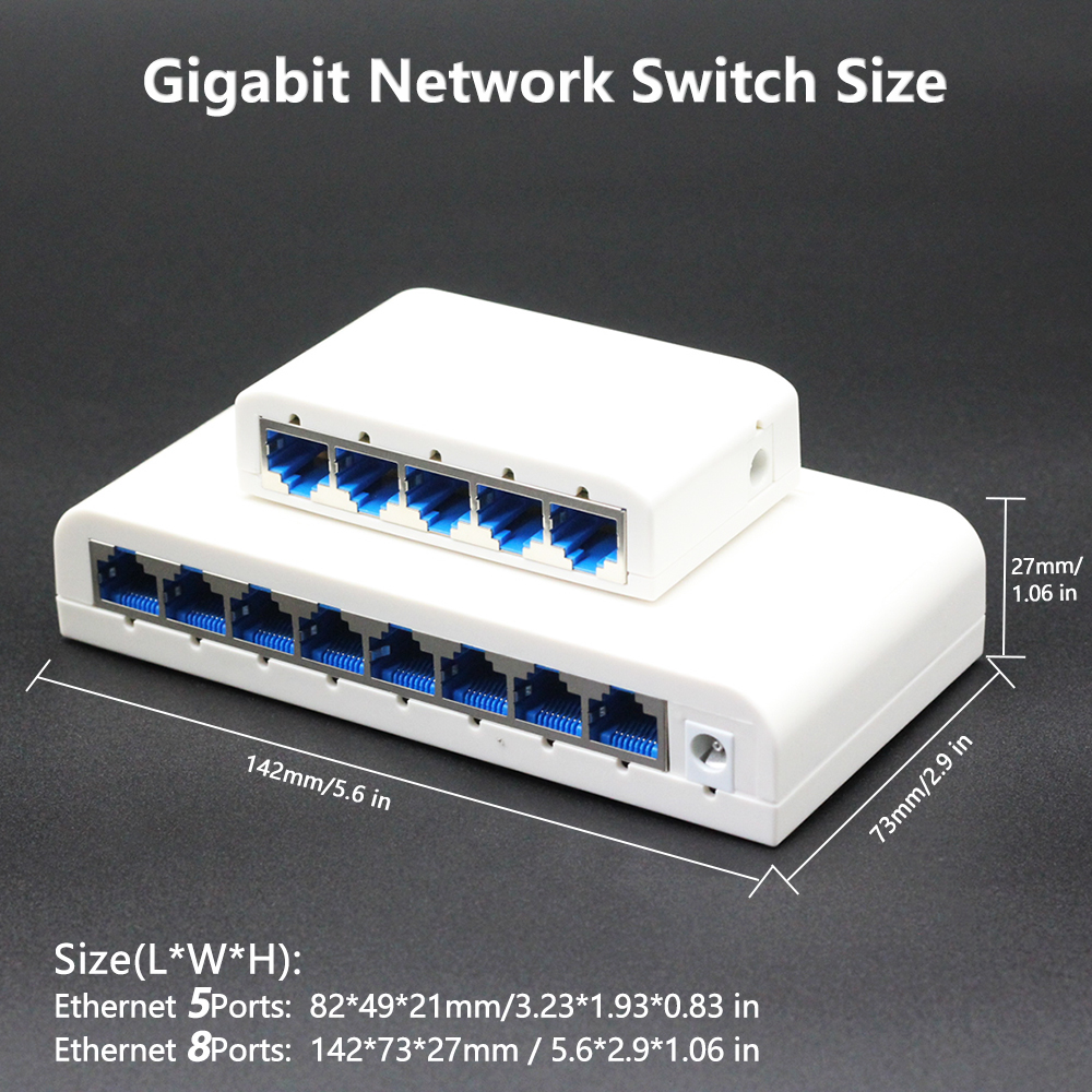 RJ45 5/8 port 10/100/1000Mbps  - Ethernet Switch 8 Port 리뷰 및 가격