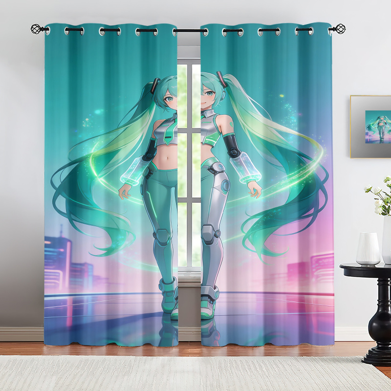 2Pcs Hatsune Miku Futuristic T - Office Tech Room 리뷰 및 가격