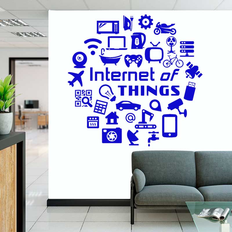 Tech vinyl wall decals Interne - Tech Office Wall Decor 리뷰 및 가격