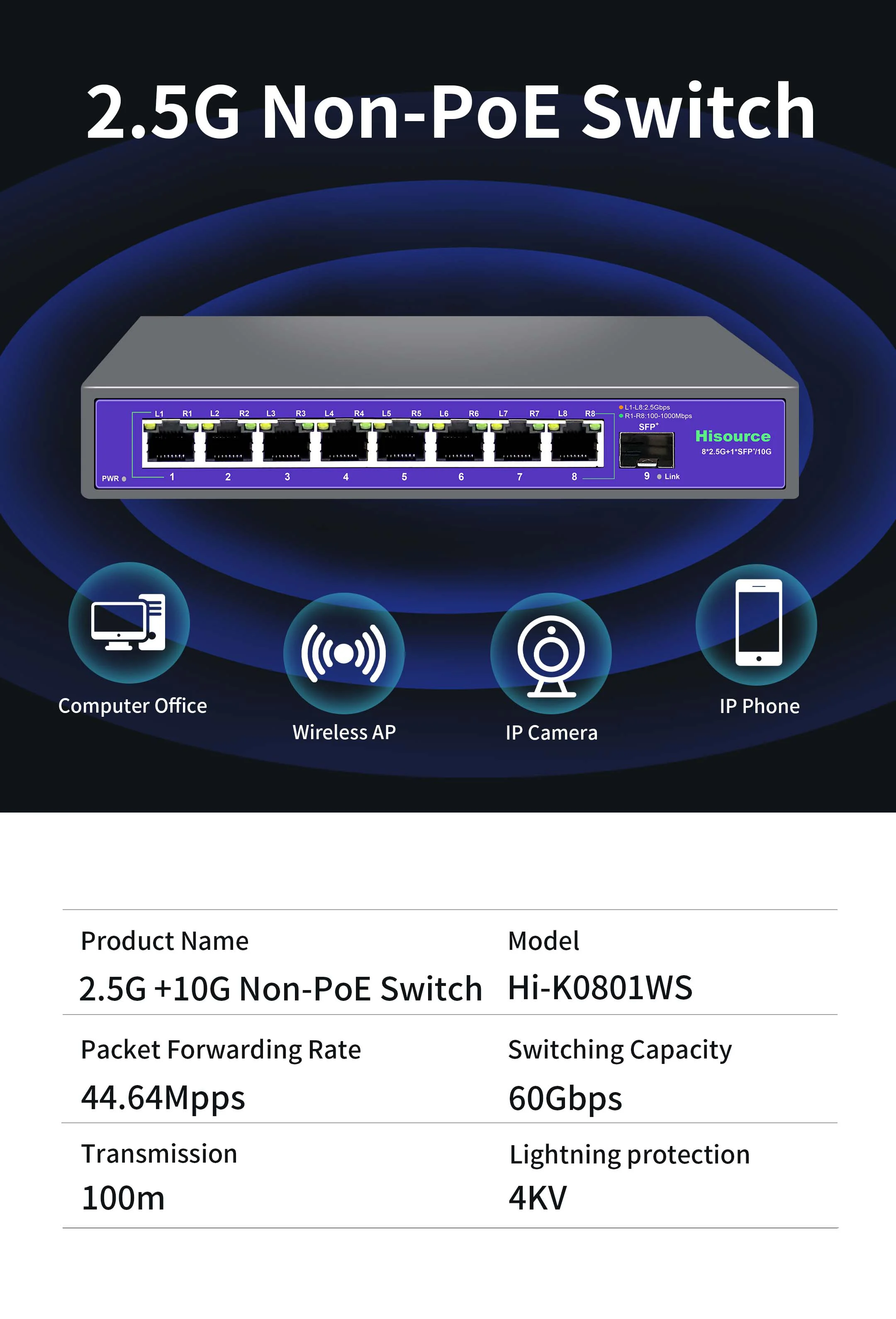 Hisource 2.5G 4 8 Port Etherne - Ethernet Switch 8 Port 리뷰 및 가격