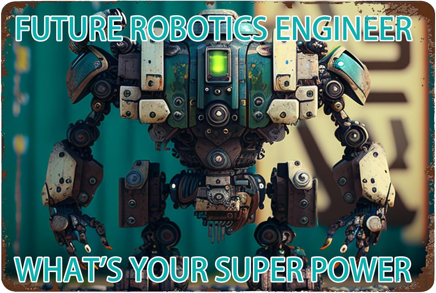 Robotics Engineer Metal Sign   - Tech Office Wall Decor 리뷰 및 가격