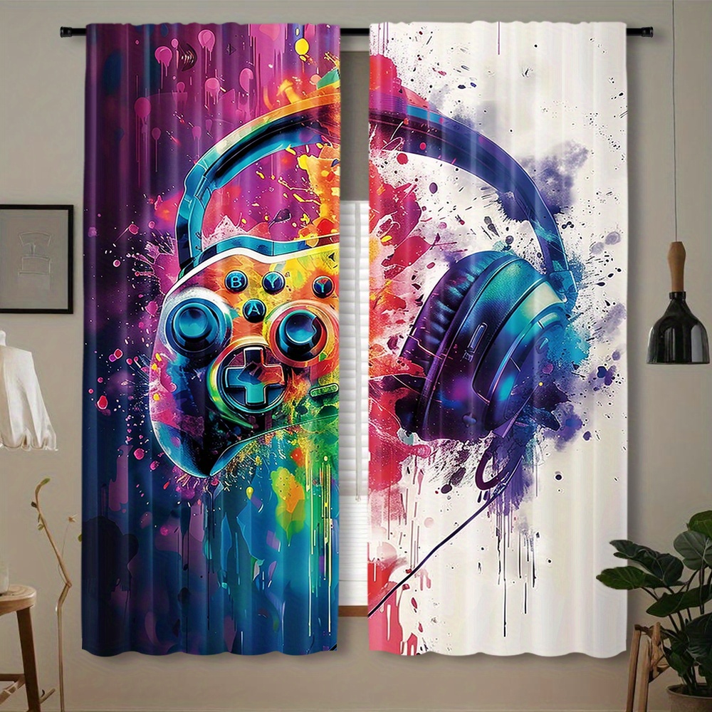Gaming Controller Curtains Hea - Office Tech Room 리뷰 및 가격