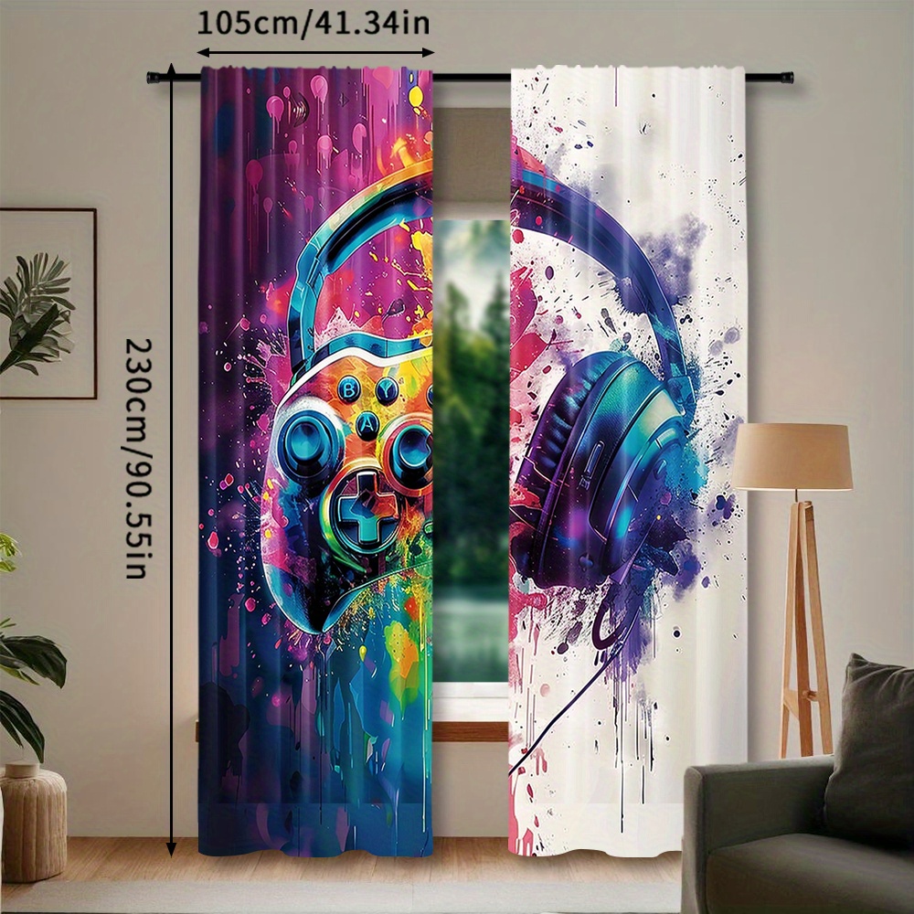 Gaming Controller Curtains Hea - Office Tech Room 리뷰 및 가격