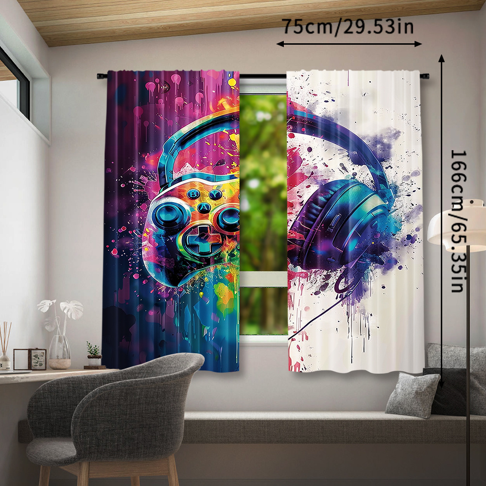 Gaming Controller Curtains Hea - Office Tech Room 리뷰 및 가격
