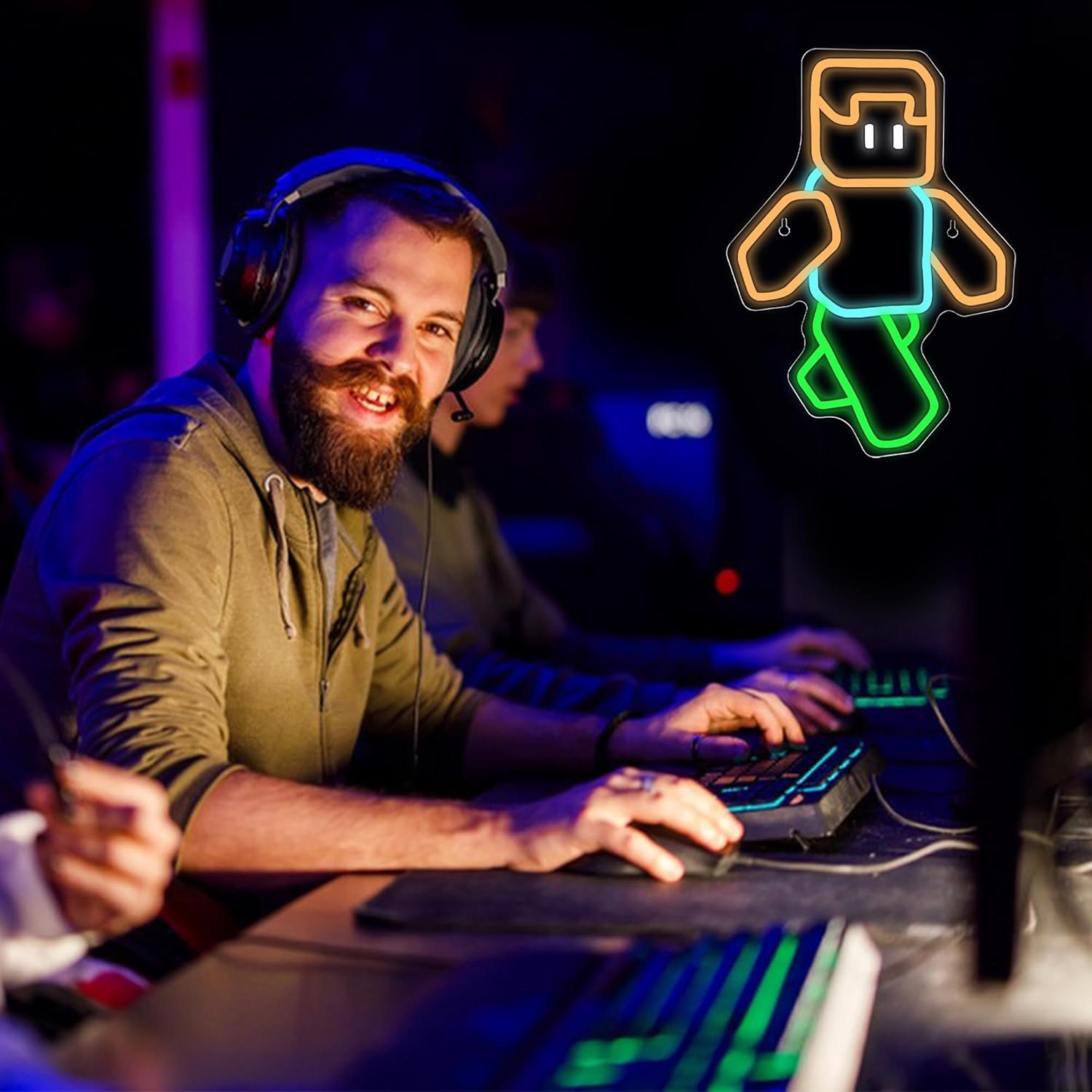 Pixel Art Character Neon Sign  - Tech Office Wall Decor 리뷰 및 가격