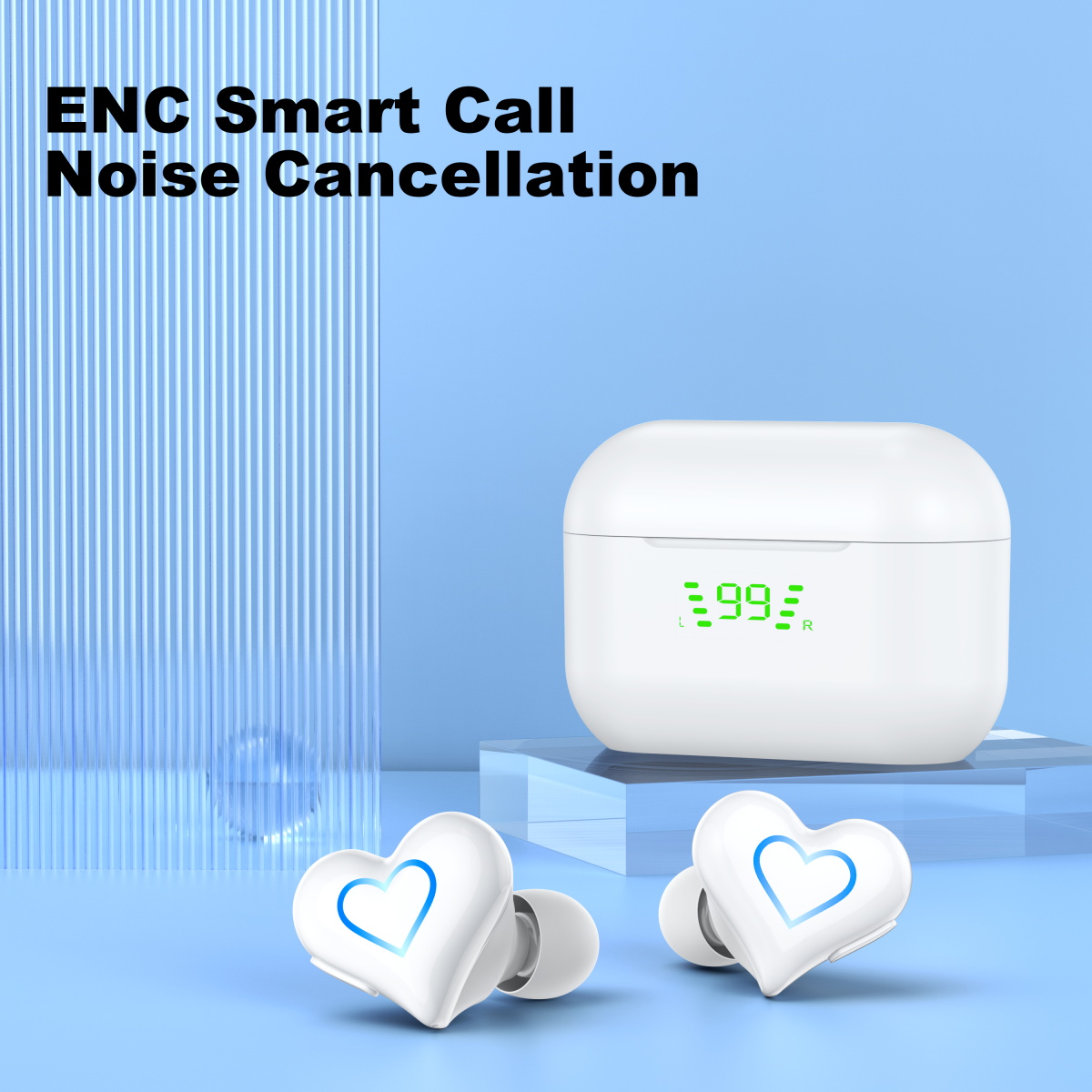 New heart shaped wireless blue - Office Tech Essentials 리뷰 및 가격